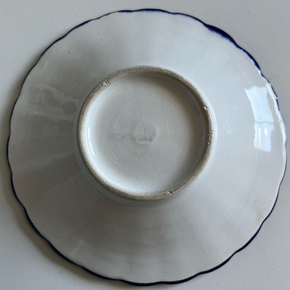 Beautiful Pitcher And Bowl Small Blue White Ceramic Handpainted Portugal - Picture 7 of 10